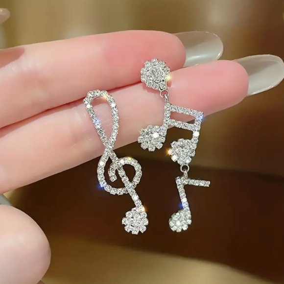 🍏50% OFF/3+...Sparkly Musical Notes Earrings - Picture 5 of 9